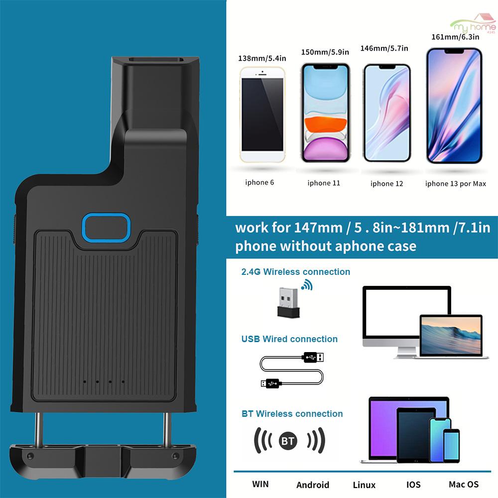 Portable Back Clip Barcode Scanner Wireless and Wired Connection for ...