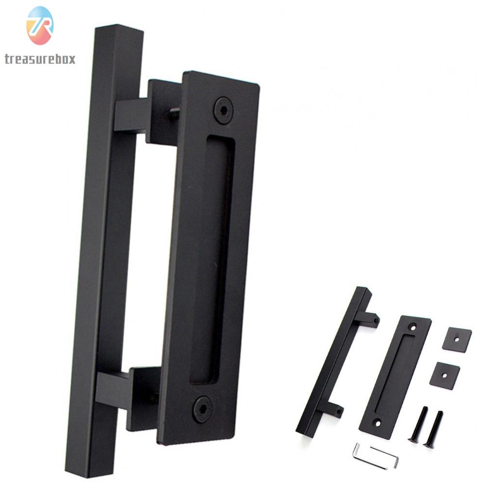 【TRSBX】Matte Black Barn Door Pull and Handle Set Guaranteed to Last a