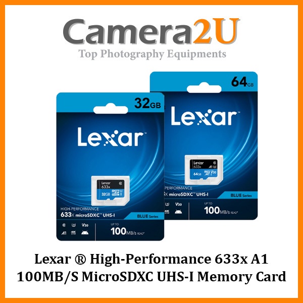 Lexar 64GB & 32GB ประสิทธิภาพสูง 633x A1 100MB/S MicroSDXC UHS-I การ์ด ...
