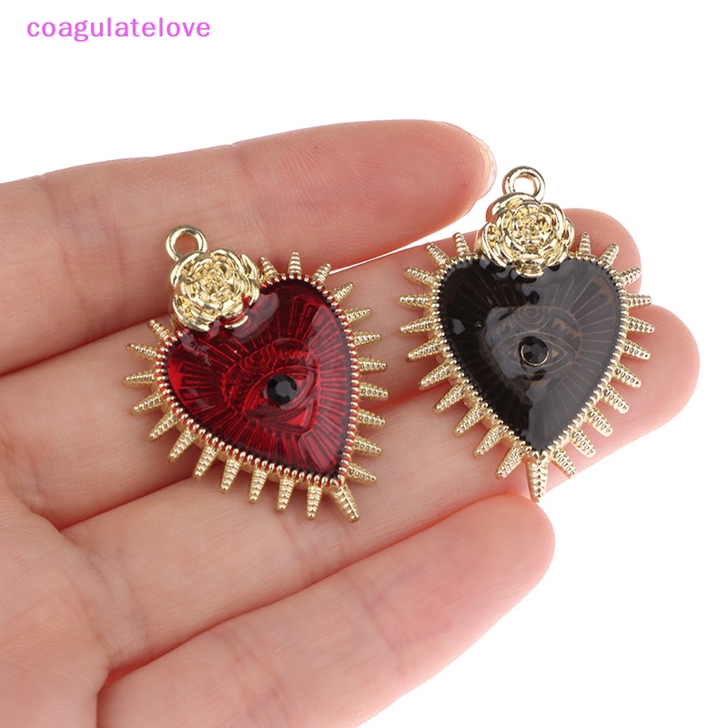 coagulatelove-จี้รูปตาดอกไม้-หัวใจ-โลหะผสม-สไตล์โกธิคพังก์-สําหรับทําเครื่องประดับ-ต่างหู-5-ชิ้น-ขายดี