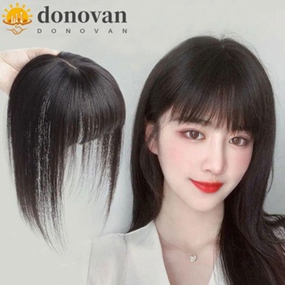 DONOVAN 3D Air Bangs Wig Brown Head Top Black Women Fake Fringe Clip on Increase Hair Volume Natural Toupee Straight Bangs