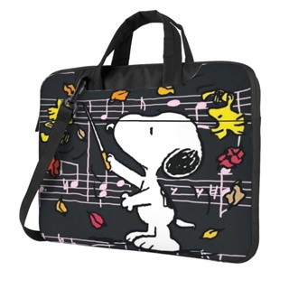 กระเป๋าแล็ปท็อป สะพายไหล่ กันน้ํา กันกระแทก ลายการ์ตูน Snoopy ขนาด 13 นิ้ว 14 นิ้ว 15.6 นิ้ว
