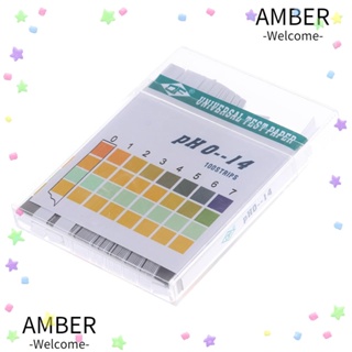 Amber แถบกระดาษทดสอบค่า pH 0-14 เข้าได้กับทุกชุด