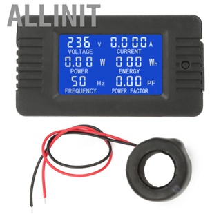Allinit AC Digital Multimeter Current Voltage Power Meter LCD Dispaly