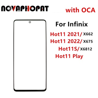 อะไหล่หน้าจอสัมผัส LCD และ OCA สําหรับ Infinix Hot 11 Play 11S X6812 X675 X662 X689F