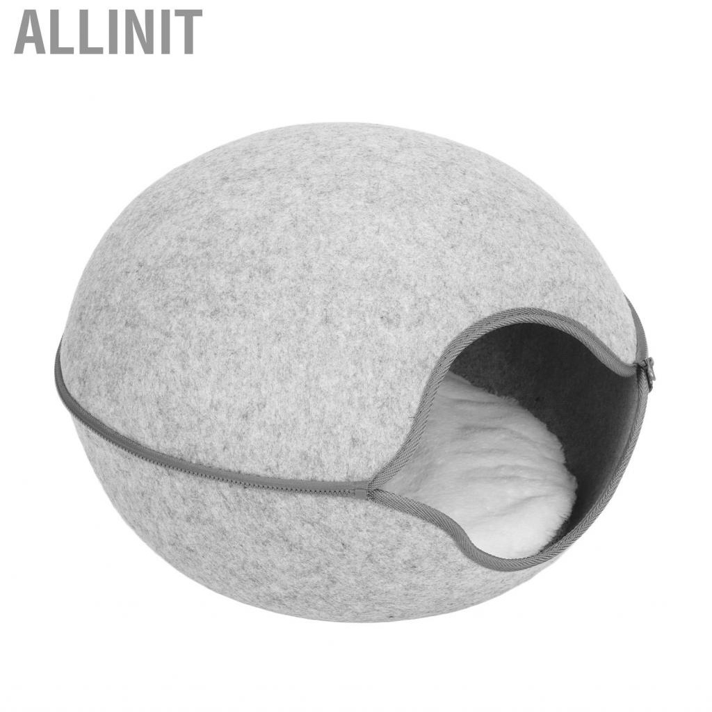 allinit-cave-bed-sturdy-structure-semi-enclosed-thickened-washable-detachable-kitten-hideout-with-cushion-for-indoor