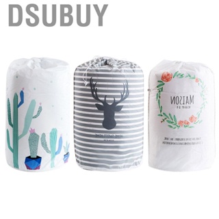 Dsubuy Quilt Storage Bags Cylindrical Clothes Pillow  Reusable Drawstring Packing Bag Under-Bed Organizer