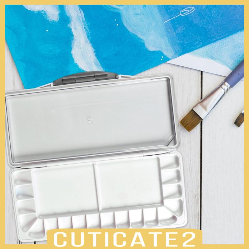 cuticate2-พาเลทสีน้ําเปล่า-แบบพกพา-พร้อมฝาปิด-สําหรับผู้เริ่มต้น