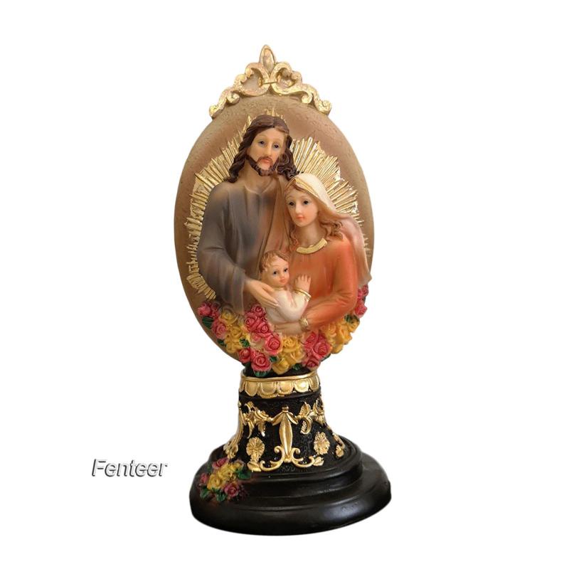fenteer-ฟิกเกอร์เรซิ่น-รูปปั้นพระเยซู-พระแม่-และพระแม่-สําหรับตกแต่งบ้าน