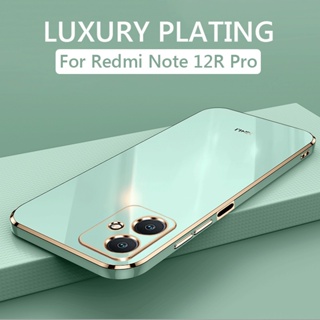 เคสโทรศัพท์มือถือ ซิลิโคนนิ่ม ชุบไฟฟ้า กันกระแทก สีแคนดี้ หรูหรา สําหรับ Redmi Note 12R Pro Note12R Pro 5G Xiaomi Redmi Note 12R Pro Note12R Pro