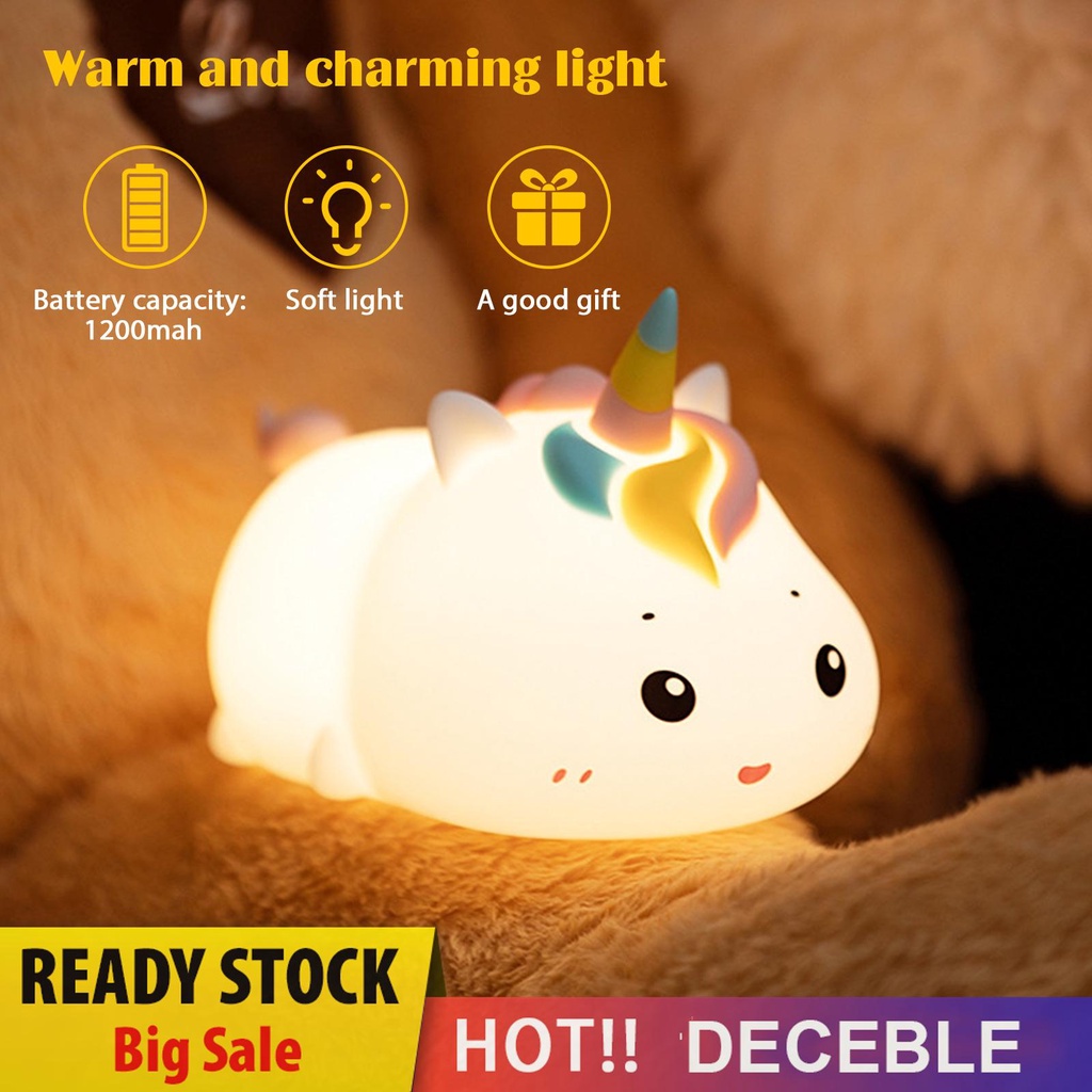 deceble-th-โคมไฟตั้งโต๊ะ-rgb-ลายยูนิคอร์น-1200mah-หลากสีสัน-พร้อมรีโมตคอนโทรล