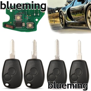 Blueming2 กุญแจรีโมตรถยนต์ 2 ปุ่ม 433MHz ABS PCF7947 7946 สีดํา สําหรับ Renault Duster Modus Clio 3 Twingo DACIA Logan Sandero Kangoo