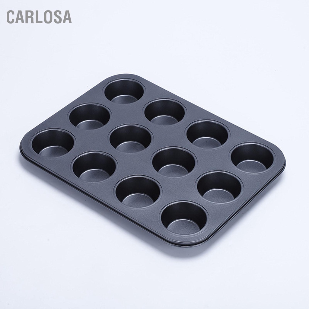 carlosa-3-ชิ้น-12-หลุมเหล็กคาร์บอนแม่พิมพ์เค้กอบ-ช่อง-nonstick-รอบคัพเค้กแม่พิมพ์มัฟฟินคัพเค้กทาร์ตไข่ถาดแม่พิมพ์อบกระทะภาชนะสีดำ