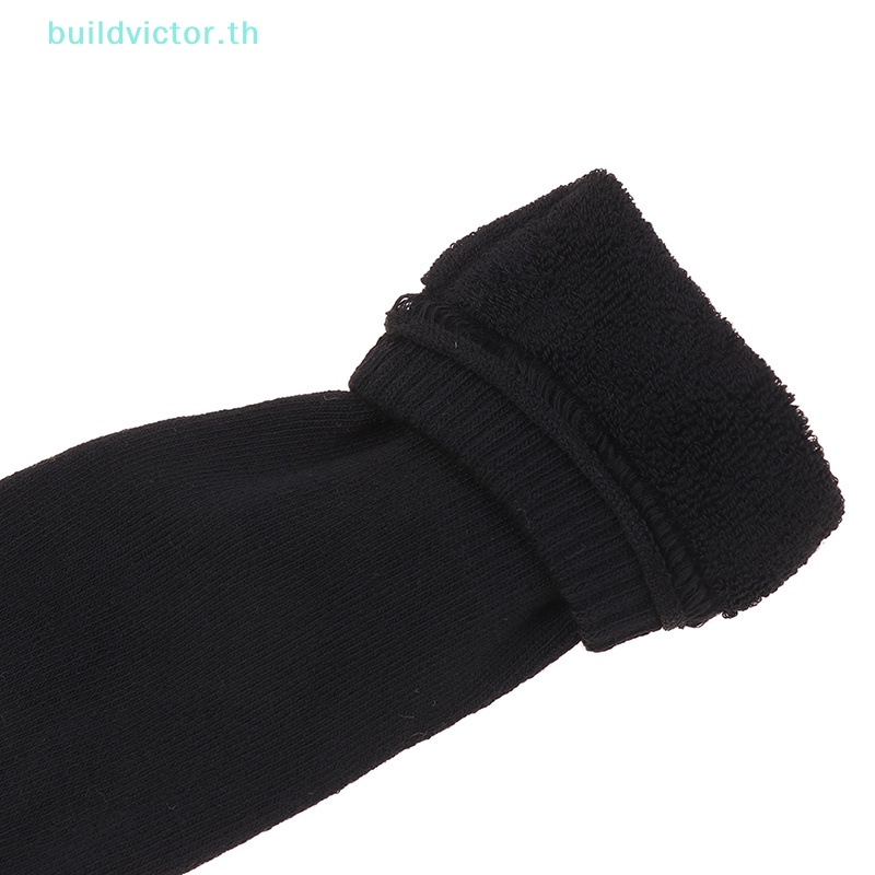 buildvictor-ถุงเท้าถักโครเชต์-ความยาวถึงเข่า-ให้ความอบอุ่น-สีพื้น-สําหรับผู้หญิง