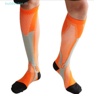 Buildvictor ถุงเท้ากีฬา บรรเทาอาการปวดเข่า 20-30 มม. สีดํา สําหรับผู้ชาย ผู้หญิง TH