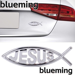 Blueming2 สติกเกอร์โลโก้สัญลักษณ์พระเยซู ปลา สัญลักษณ์ สําหรับตกแต่งรถยนต์