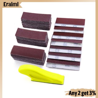 Eralml ชุดเครื่องขัดกระดาษทราย อลูมิเนียมออกไซด์ 40-600 กรัม พร้อมแถบกระดาษทราย สําหรับขัดไม้ 121 ชิ้น