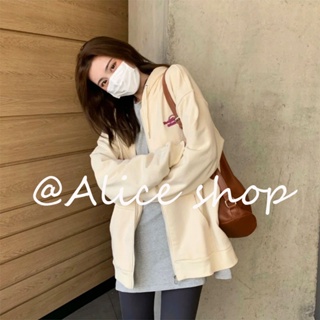 Alice เสื้อกันหนาว เสื้อฮู้ด คุณภาพสูง Korean สบายๆ สบาย WJK2390PMK37Z230912