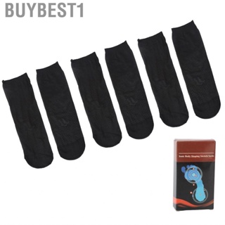Buybest1 Ionic Stretch Socks Sweat Absorbing Soft 3 Pair Promote Blood Circulation  Elastic for Muscle Tension Sports