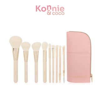 JOVINA COSMETICS Professional Brush Set โจวีน่า เซทแปรงแต่งหน้ามืออาชีพ 9 ด้าม 11 หัว.