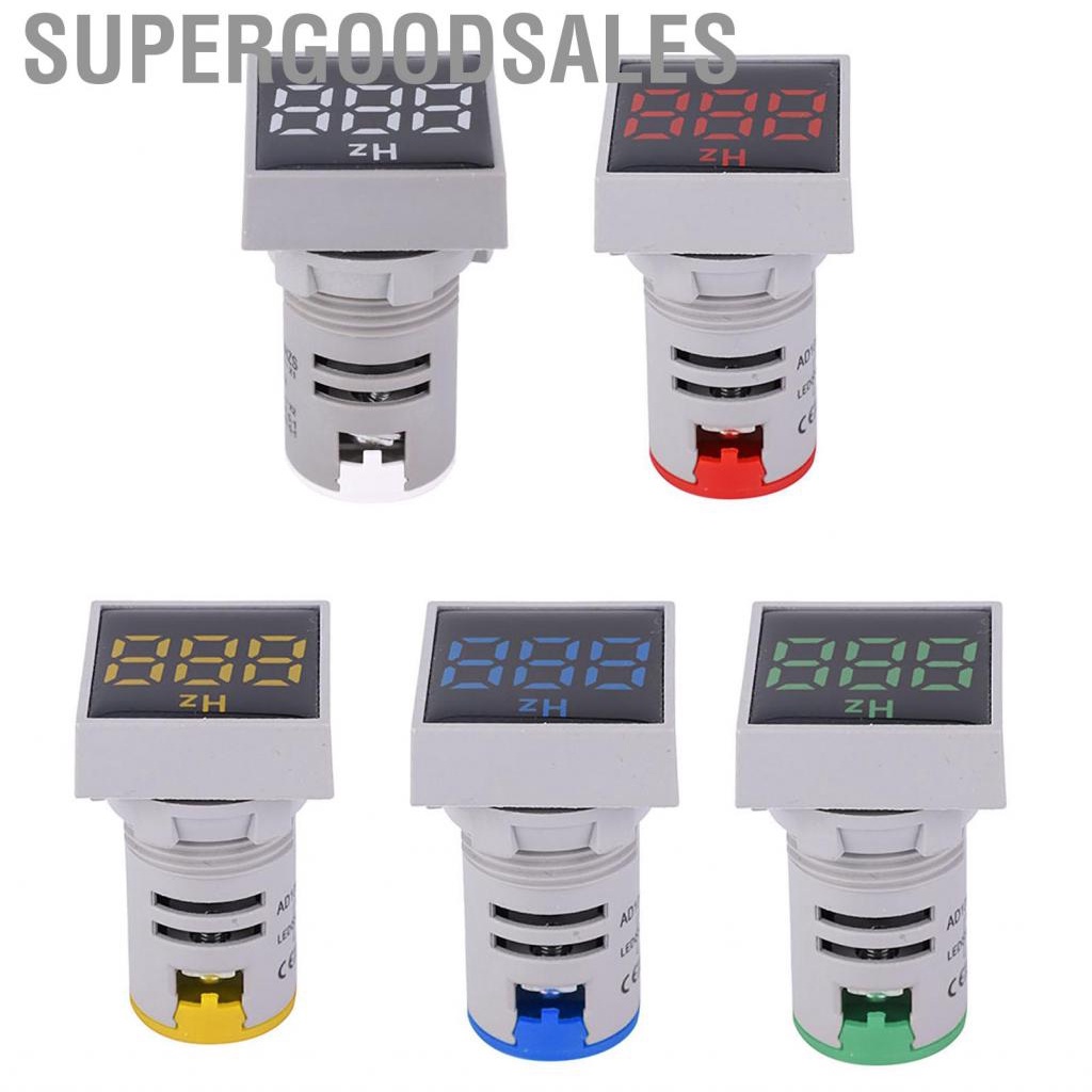 Frequenzanzeige AC 100~380 V 20~75 Hz Quadratische Digitalanzeige LED-Anzeigeleuchte Frequenzmessgerät Elektroschaltkreistestgerät (Gelb