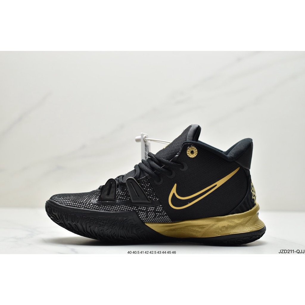 NIKE Ni ke Kyrie 7 black gold Air Zoom Turbo Air cushion Mens Shoes