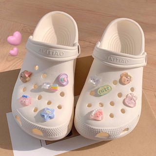 การ์ตูน My Melody Crocs อุปกรณ์เสริม แมว กระต่าย จิ๊บบิท เค้ก เสน่ห์ สายรุ้ง จิบิตส์ ถ้วย สําหรับผู้หญิง จี้รองเท้า หมุด ตกแต่ง