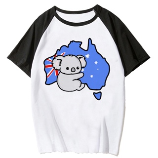 เสื้อยืด ลาย Australia Koala สไตล์ญี่ปุ่น ฮาราจูกุ สําหรับผู้หญิง y2k