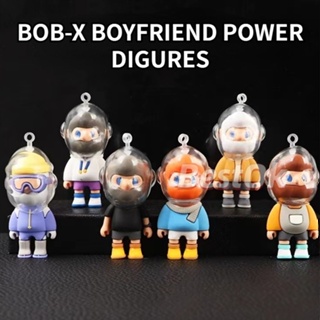 พวงกุญแจหนัง PU จี้ตุ๊กตา BOB-X Boyfriend 3D น่ารัก แฟชั่นสําหรับผู้หญิง และผู้ชาย