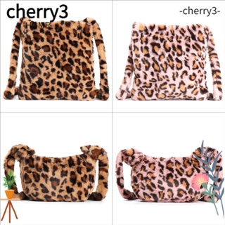 Cherry3 กระเป๋าสะพายไหล่ ผ้ากํามะหยี่ขนนิ่ม ความจุขนาดใหญ่ สไตล์วินเทจ