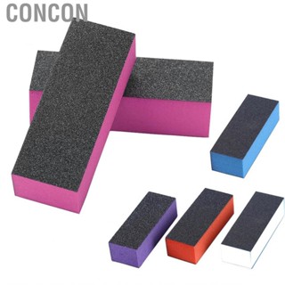 Concon Nail Buffers 3 Sides Black Durable Washable Portable EVA Material Sanding Blocks for Professionals Families