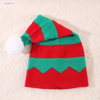 [Tninguly] หมวกซานต้า ผ้ากํามะหยี่ขนนิ่ม ถักนิตติ้ง รูปซานต้าครอส หลากสีสัน สําหรับเด็ก และผู้ใหญ่ เหมาะกับเทศกาลคริสต์มาส ปีใหม่