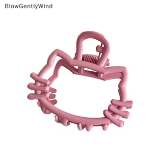Blowgentlywind กิ๊บติดผมโลหะ รูปกรงเล็บแมว สีชมพู ทรงเรขาคณิต อุปกรณ์เสริม สําหรับเด็กผู้หญิง BGW