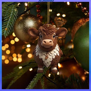 [Flameer2] จี้รูปวัว สําหรับตกแต่งหน้าต่างรถยนต์ เทศกาลคริสต์มาส