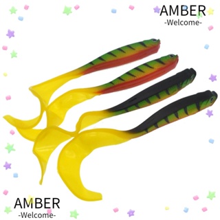 Amber เหยื่อตกปลาปลอม ซิลิโคนนิ่ม หลากสี