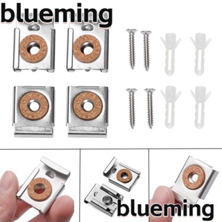 Blueming2 คลิปหนีบกระจกห้องน้ํา ปรับได้ ไร้กรอบ 1 ชุด