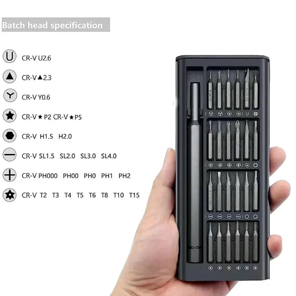 ชุดเครื่องมือสกรู-24-in-1-สําหรับซ่อมแซมโทรศัพท์มือถือ-แว่นตา-กล่องพลาสติก
