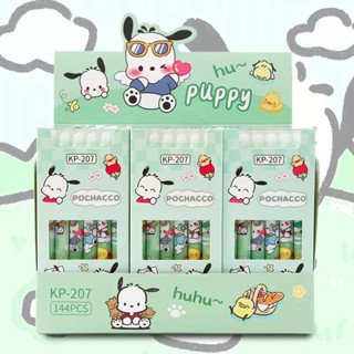 12 ชิ้น / เซต น่ารัก Sanrio Pochacco 0.5 มม. ลบได้ ปากกาเจล แท่งเติม ล้างทําความสะอาดได้ ที่จับ เด็ก โรงเรียน เครื่องเขียน ของขวัญ