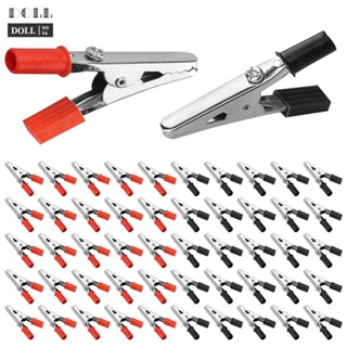⭐NEW ⭐50X 5A Electrical Test Clips Metal Alligator Clips with Red and Black Handles