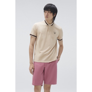 ESP เสื้อโปโลเฟรนช์ชี่ผ้าเบิร์ดอาย ผู้ชาย สีน้ำตาล | Birdeye Frenchie Polo Shirt | 03814