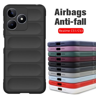 เคสโทรศัพท์ซิลิโคน TPU แบบนิ่ม กันกระแทก ป้องกันกล้อง สําหรับ Realme C51 C53 C55 NFC C55NFC C51NFC RealmeC51 2023