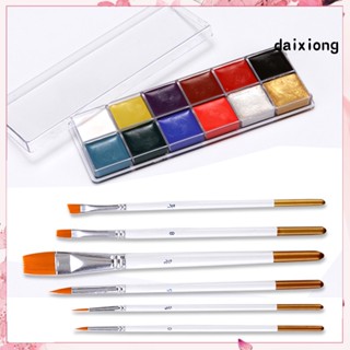 (dx) แปรงแต่งหน้า 12 สี ล้างทําความสะอาดได้ สําหรับฮาโลวีน