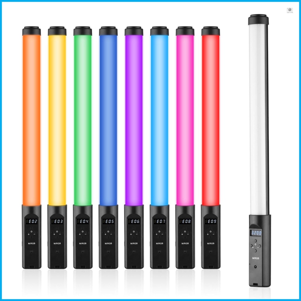 Handheld RGB Tube Light with Dimmable 9 Colorful Lighting Effects for ...
