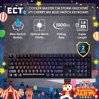 Cooler Master CM Storm QuickFire Xti Cherry MX คีย์บอร์ดสวิตช์สีฟ้า (SGK-4060-KKCL1-US)