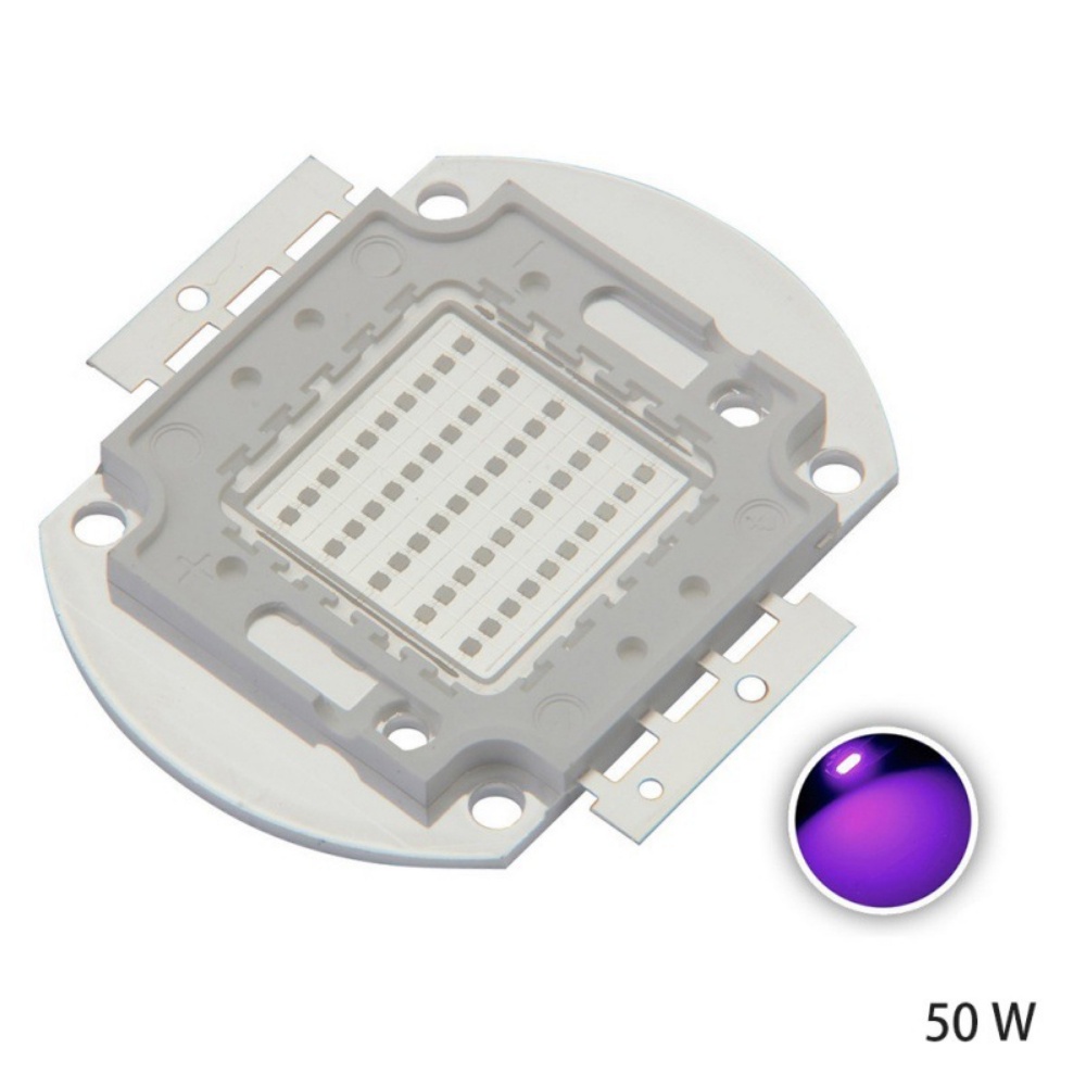 ชิปไฟ LED พลังงานสูง 50W SMD UV ความยาวคลื่น 390-395nm 400-405nm 410 ...