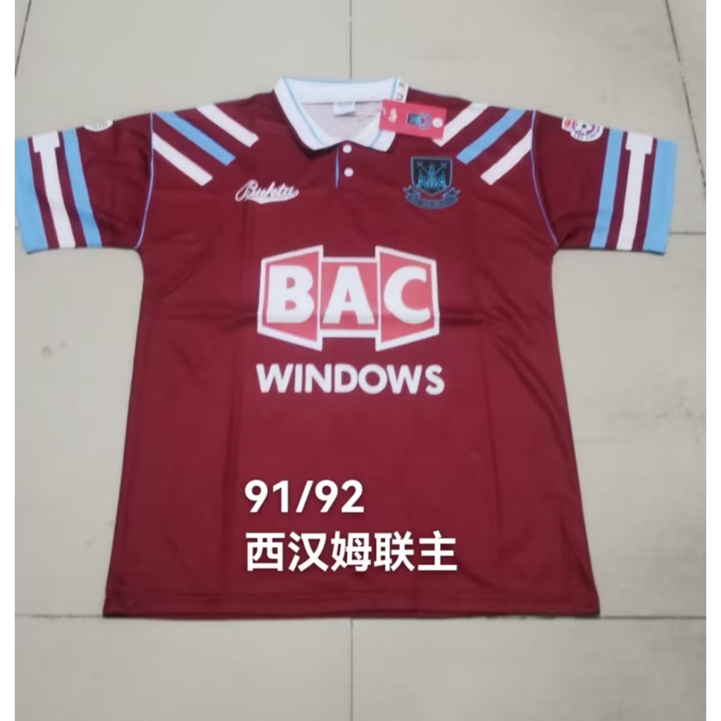 เสื้อกีฬาแขนสั้น ลายทีมชาติฟุตบอล Mexico West Ham 91/92 ชุดเหย้า สไตล์