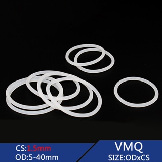 Vmq โอริงซีลปะเก็นซีล CS 1.5 มม. สีขาว แบบเปลี่ยน สําหรับสกรูตะปู และแหวนซีลโอริง 5 มม.-40 มม. 20 ชิ้น ต่อชุด