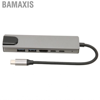 Bamaxis Type C To HDTV Hub Usb Ethernet 6 In 87W Power Delivery For