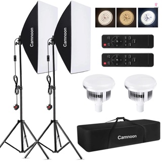 Camnoon Studio Photography Light Kit Softbox Lighting Set for Professional Studio Portrait Product Photo Video