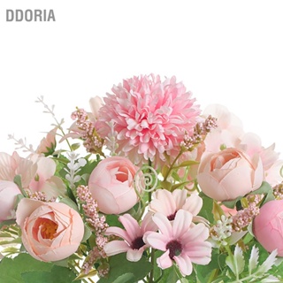  DDORIA ดอกไม้ประดิษฐ์ประณีตผ้าไหมเหมือนจริงดอกไม้ Faux สำหรับการถ่ายภาพงานแต่งงานตกแต่งร้านค้าหน้าแรก